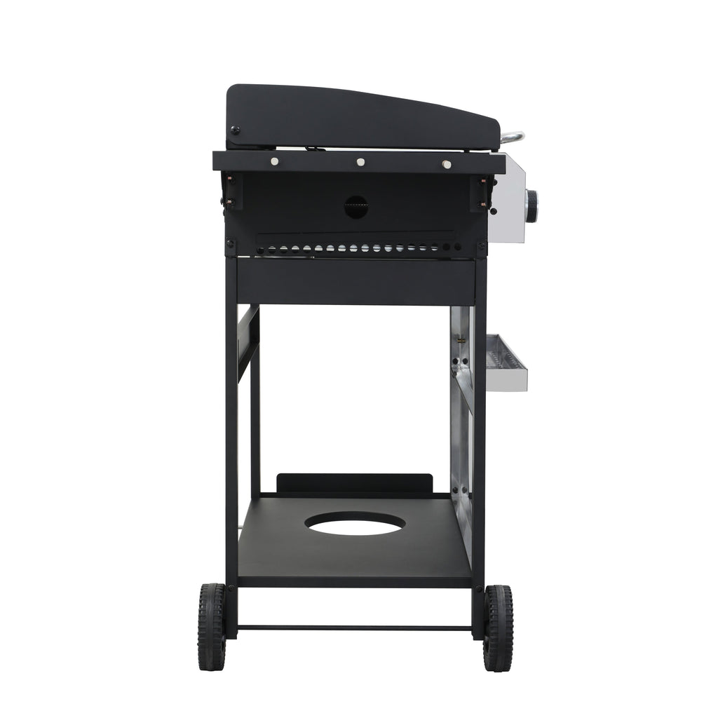 4-Burner Propane Gas BBQ Grill with Stainless Steel Plancha