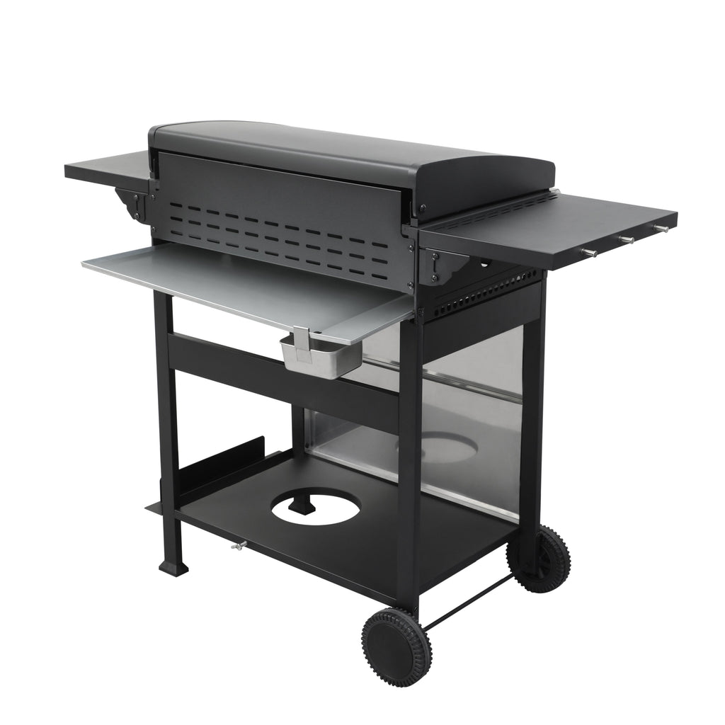 4-Burner Propane Gas BBQ Grill with Stainless Steel Plancha