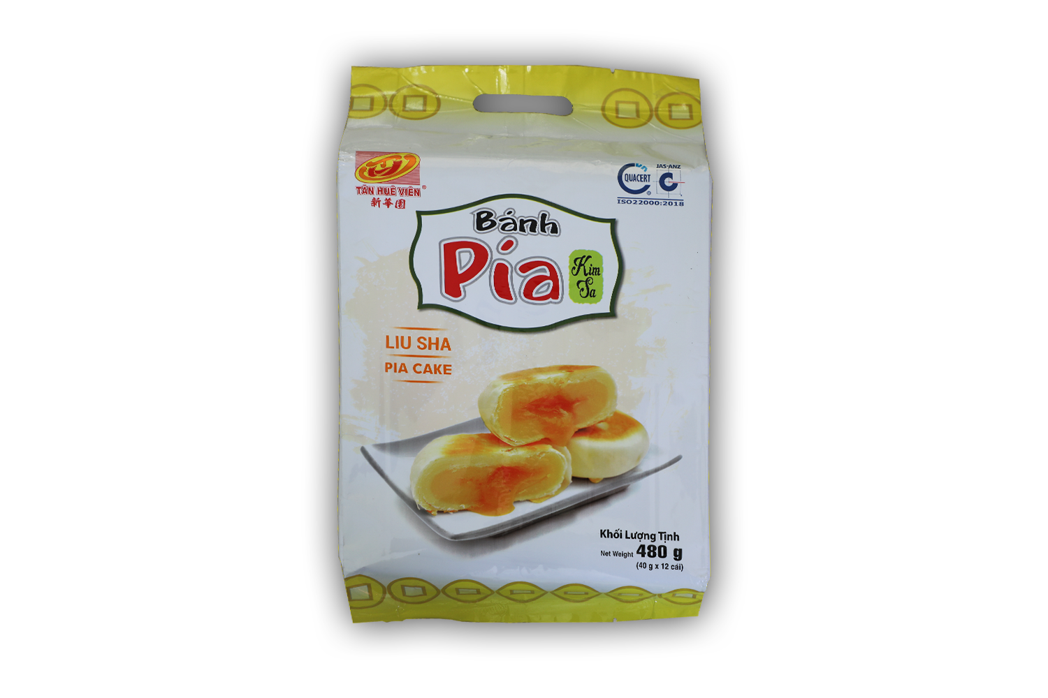 Tan Hue Vien Custard Hopia Cake Lava Mung Bean 12 packs - 576g