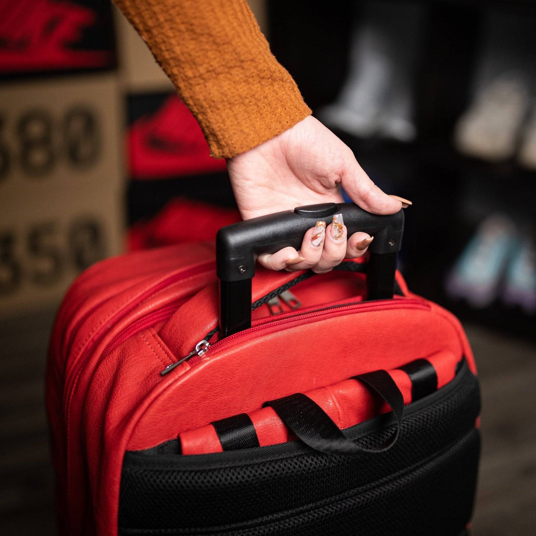 Red Leather Carry-On Roller Bag (Only 150 Made)