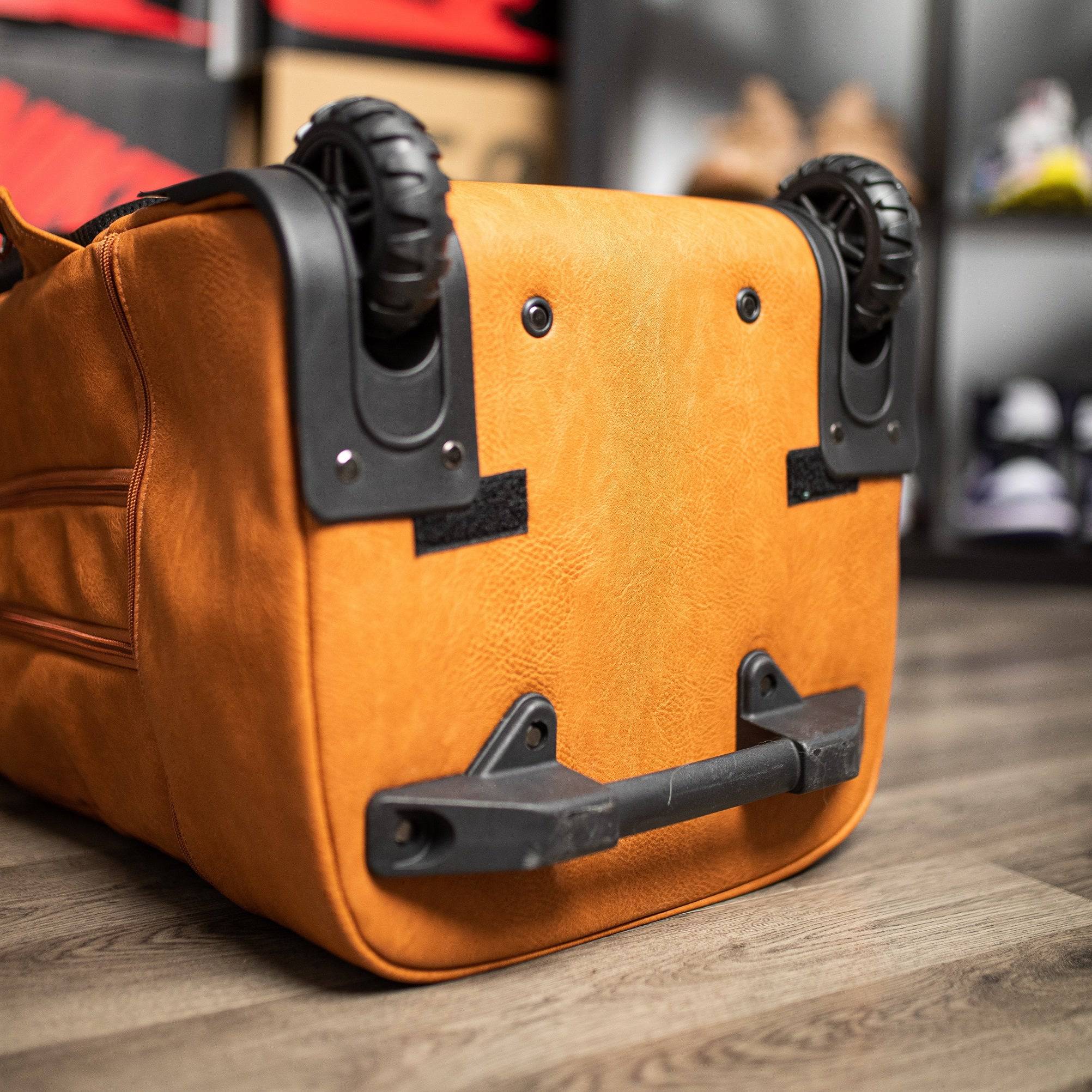 Brown Leather Carry-On Patented Roller Bag (Only 150 Made)