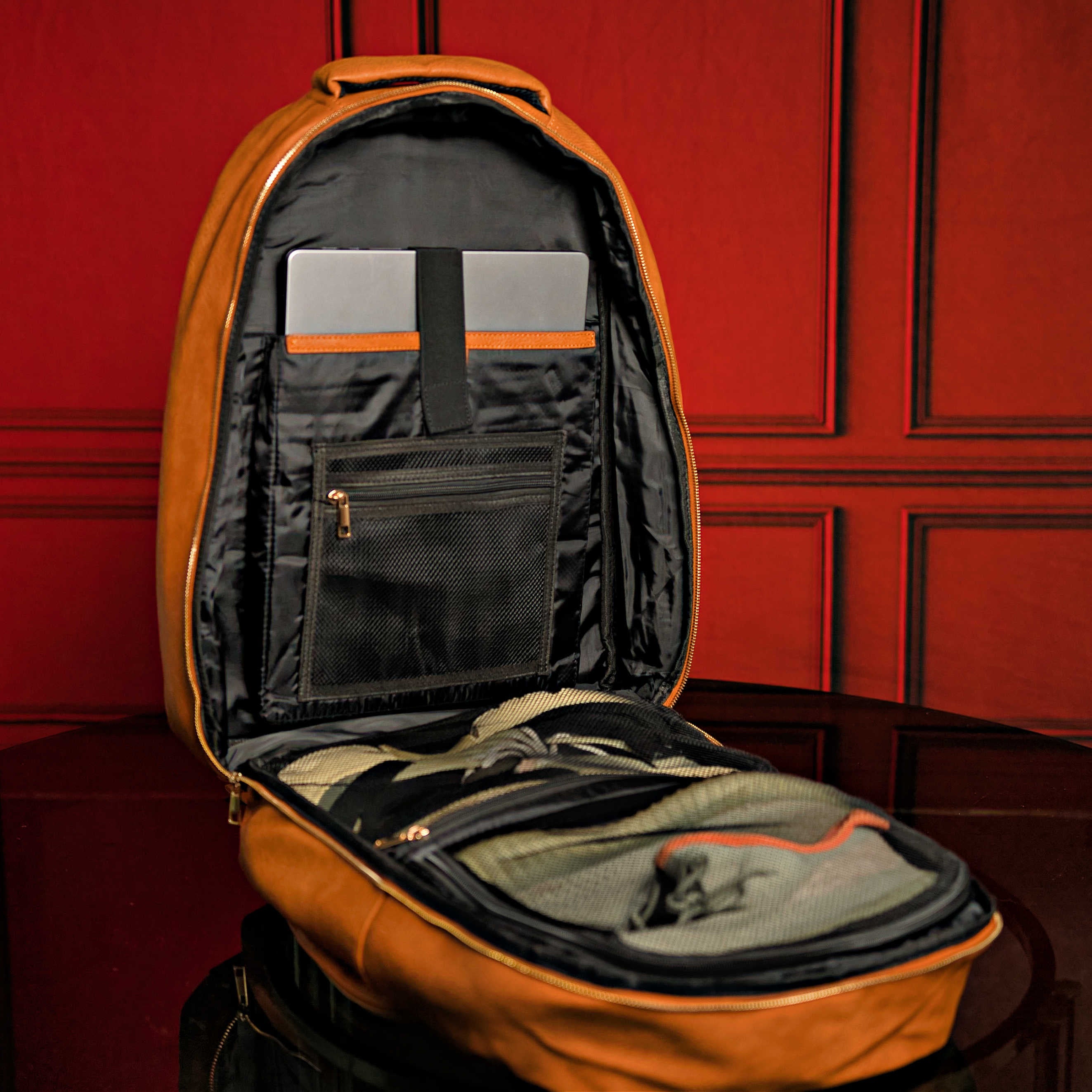 Brown Leather Commuter Bag