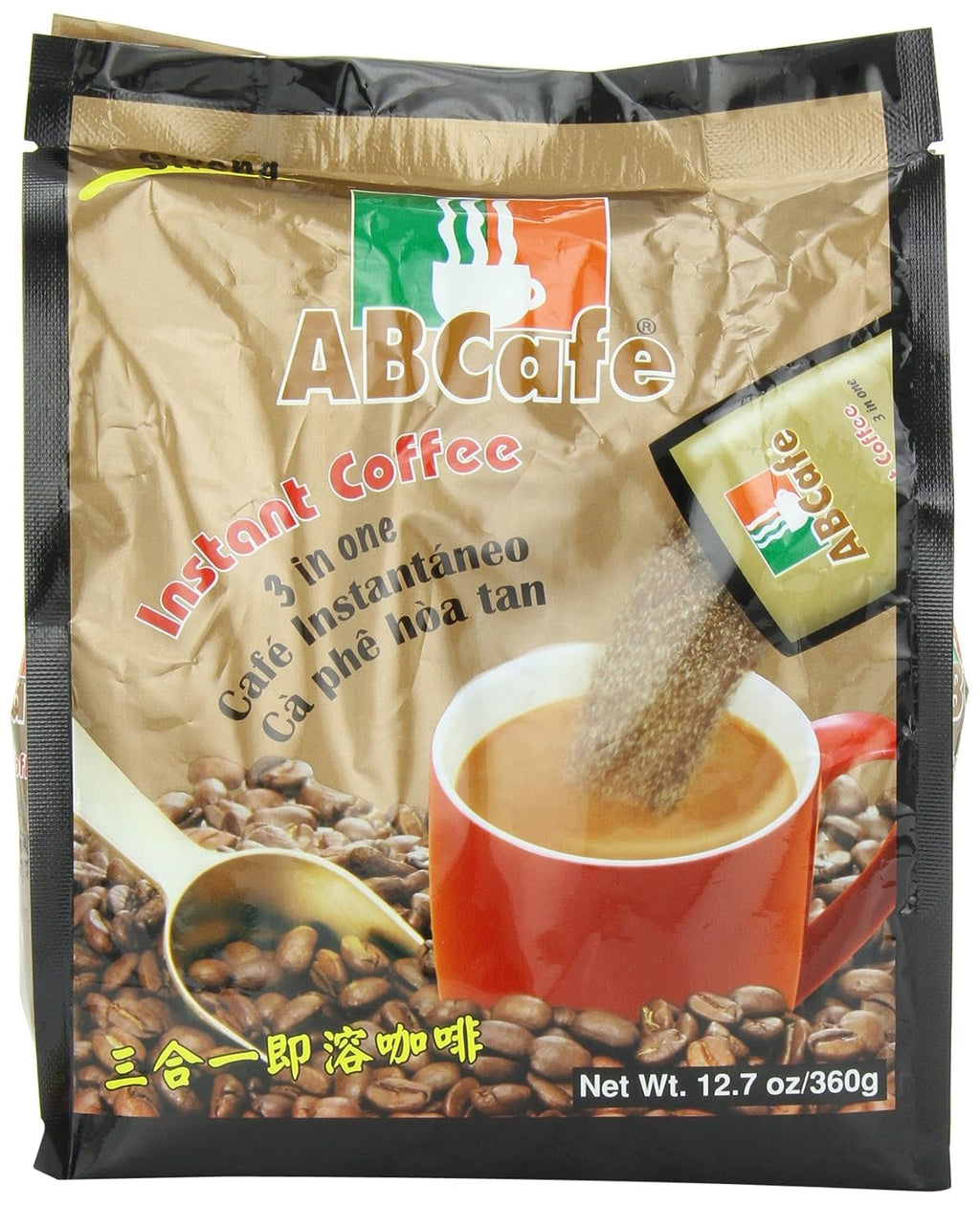 ABCafe 3 in 1 Instant Coffee, Regular, 20-Count