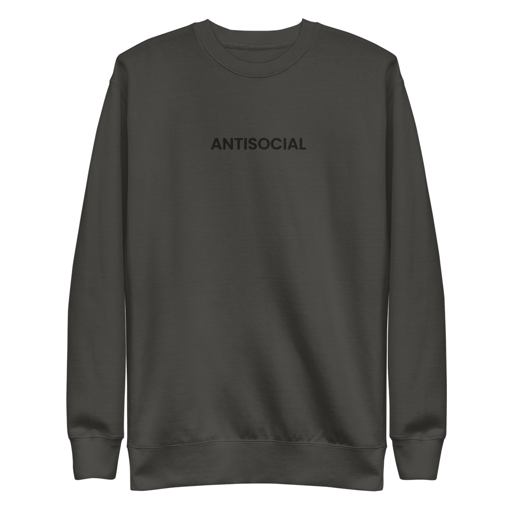 Antisocial Embroidered Unisex Sweatshirt