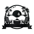 Beach Fire Pit Monogram