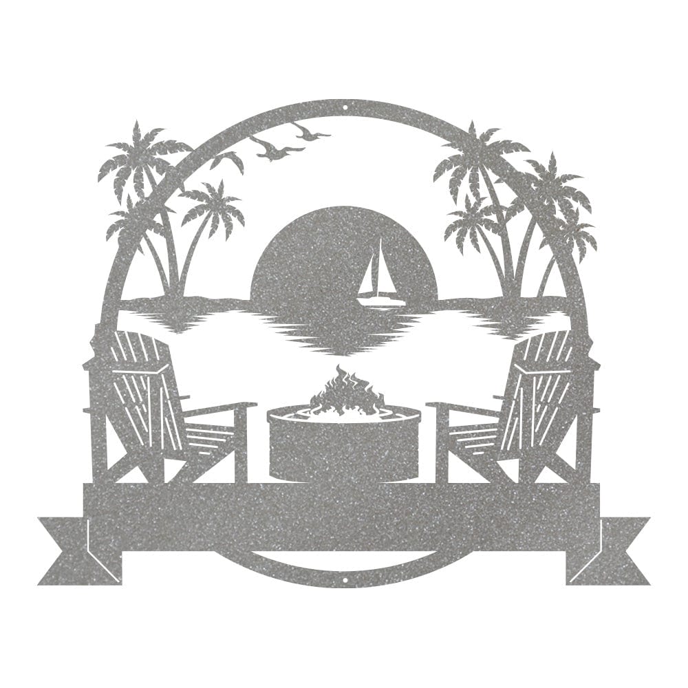 Beach Fire Pit Monogram