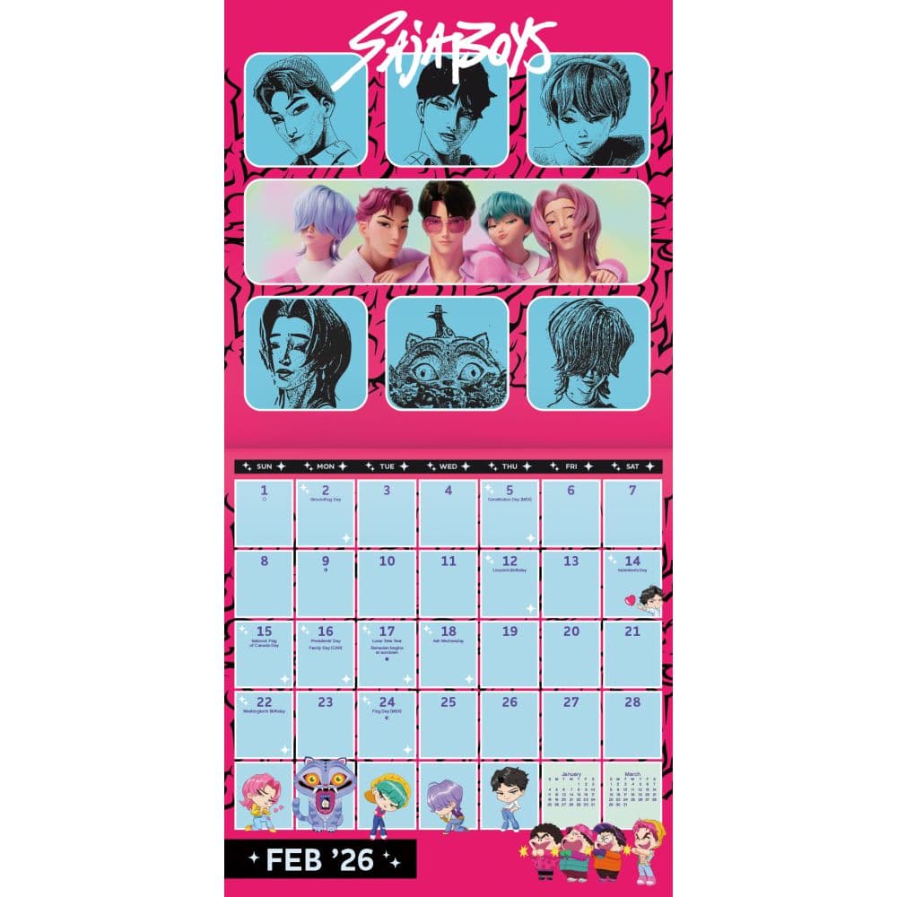 KPop Demon Hunters 2026 Calendar