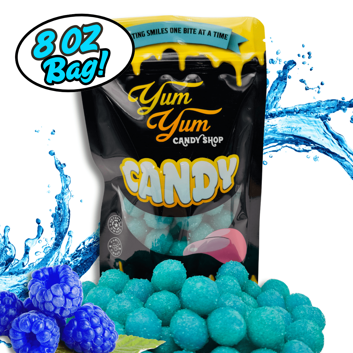 Extreme Sour Balls Candy – Cherry, Green Apple, Blue Raspberry | Yum Yum Candy Shop