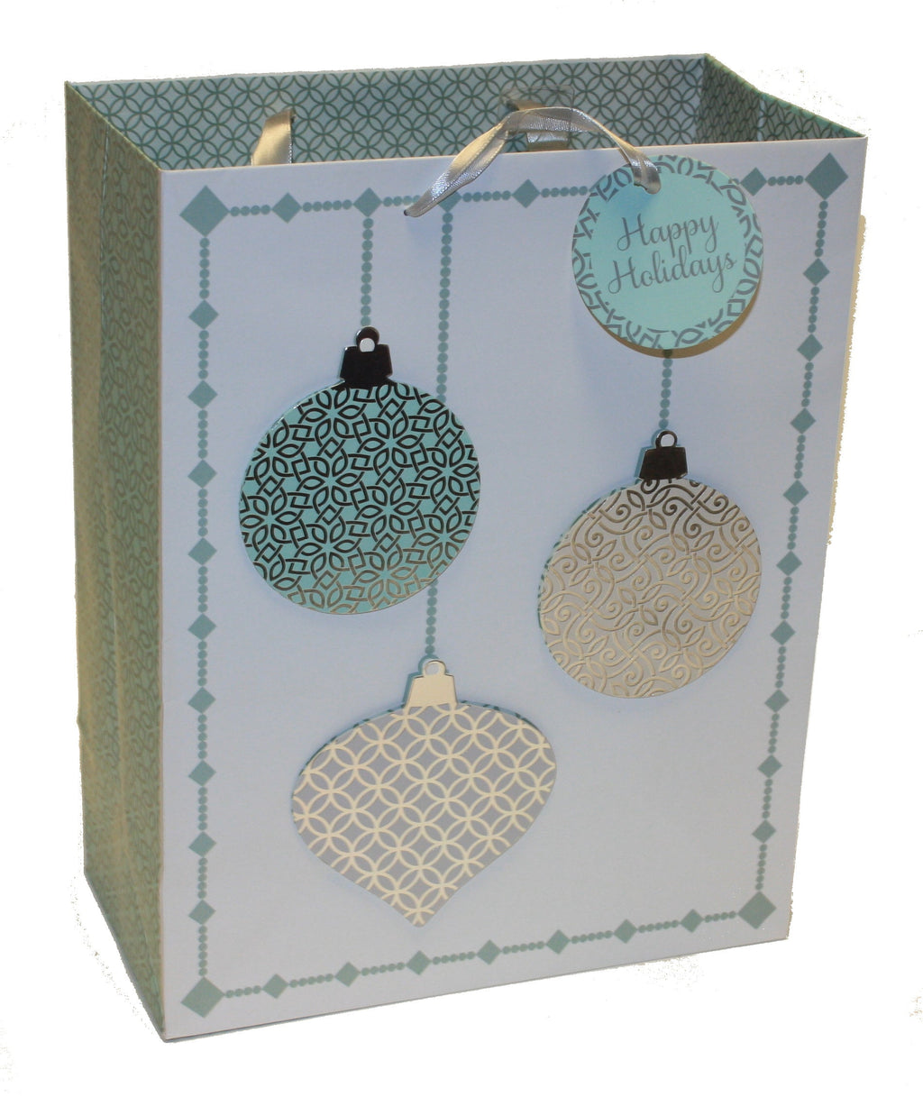 Traditional Large Handmade Gift Bags - Poinsettia