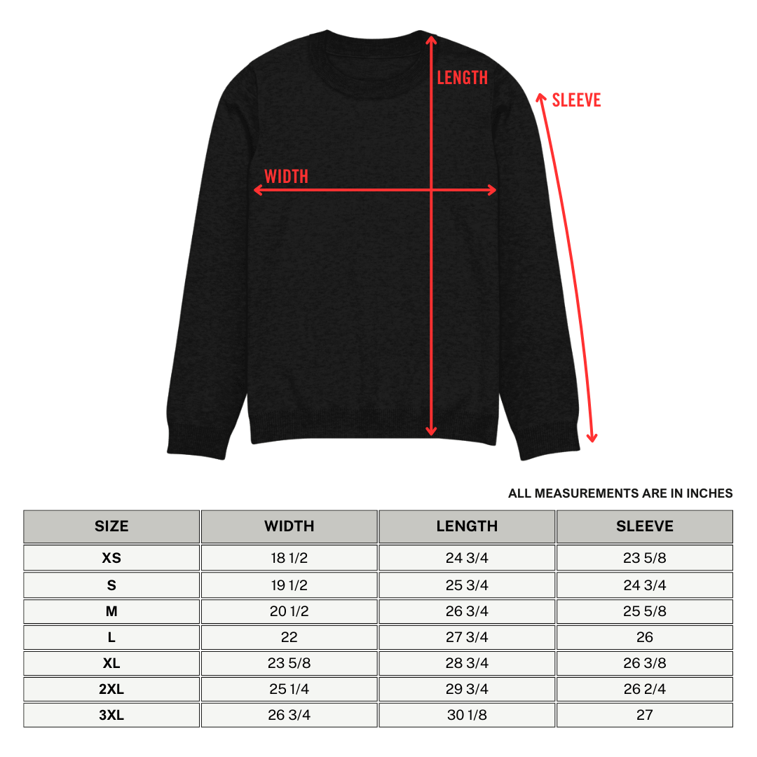Cemetery Ash Knit Crew Neck Sweater
