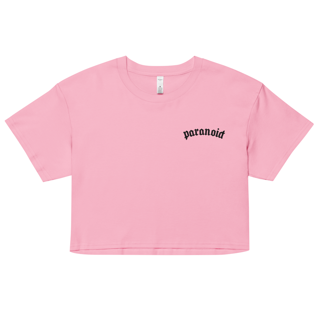 Paranoid Embroidered Crop Top