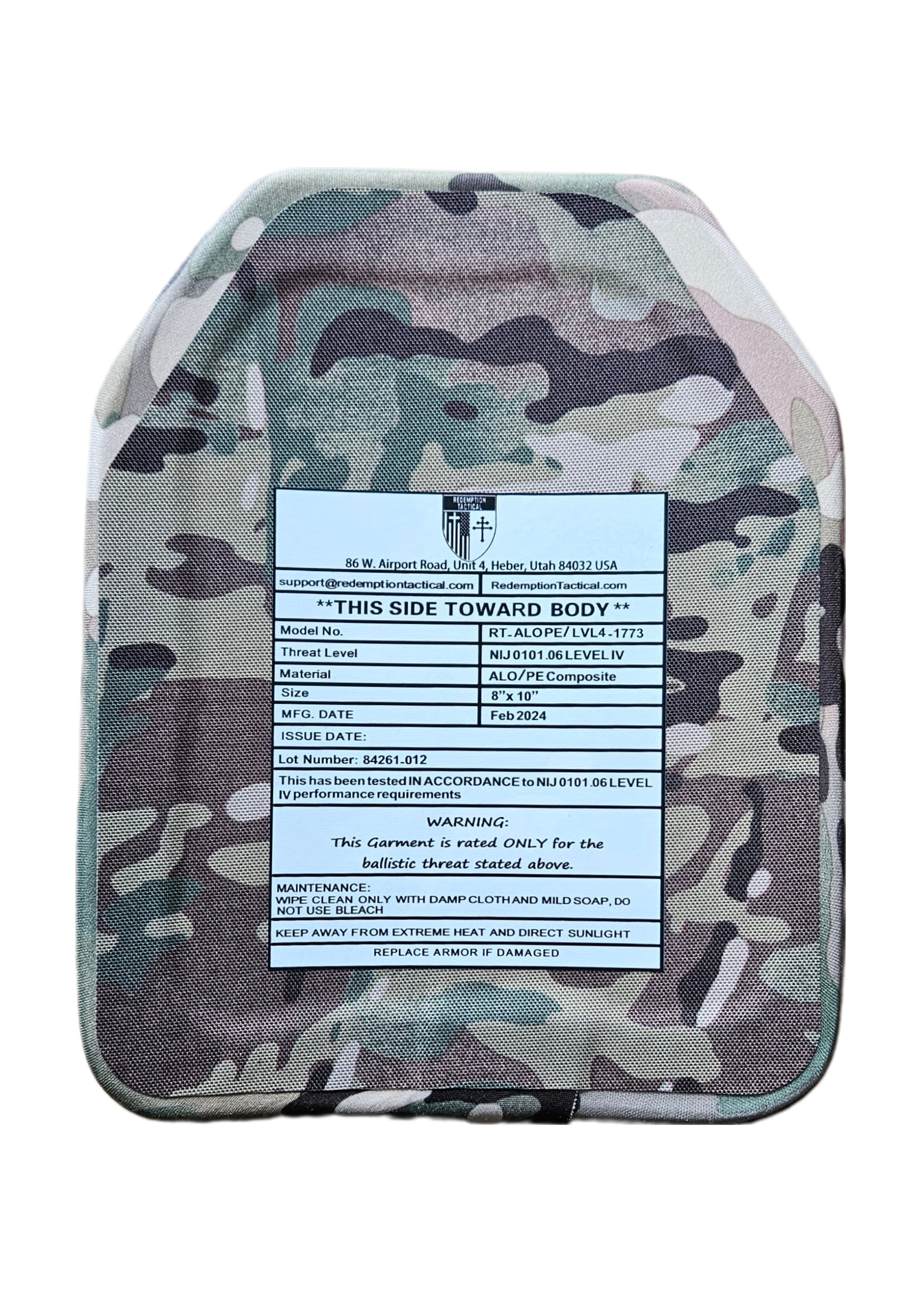 8x10 Level IV Recon 2.0 Armor Kit (Pair Level IV 8x10 Plates or Bundle 8x10 Plates +Recon 2.0 Carrier)