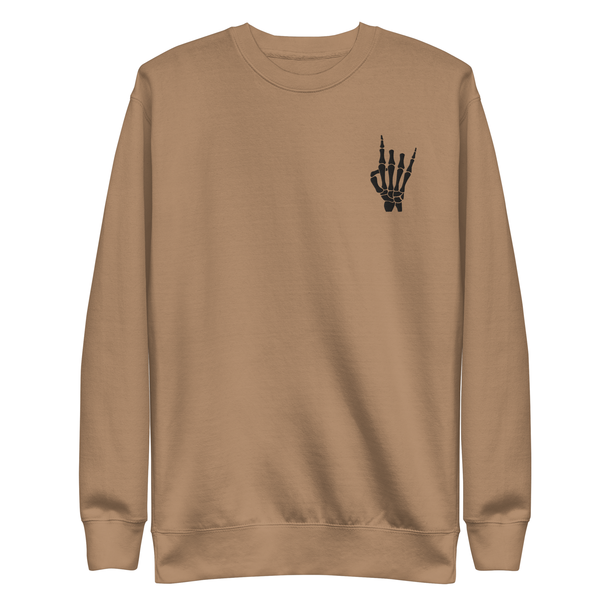 Rock On Skeleton Embroidered Sweatshirt