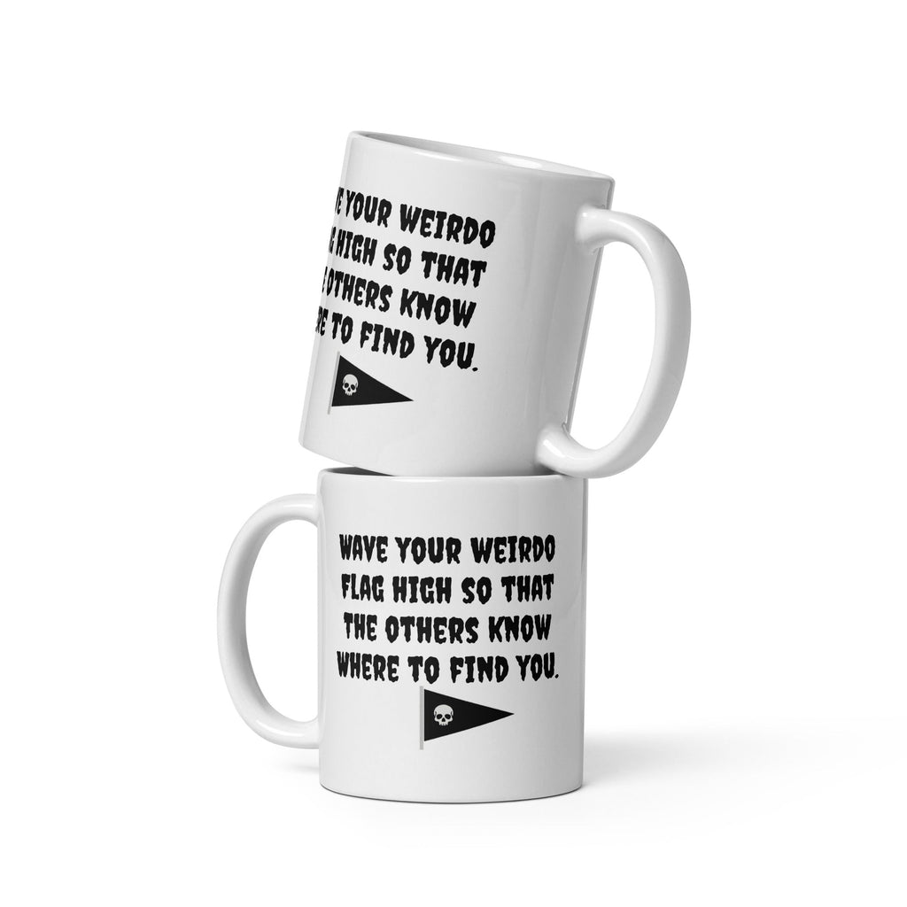 Weirdos-United White glossy mug