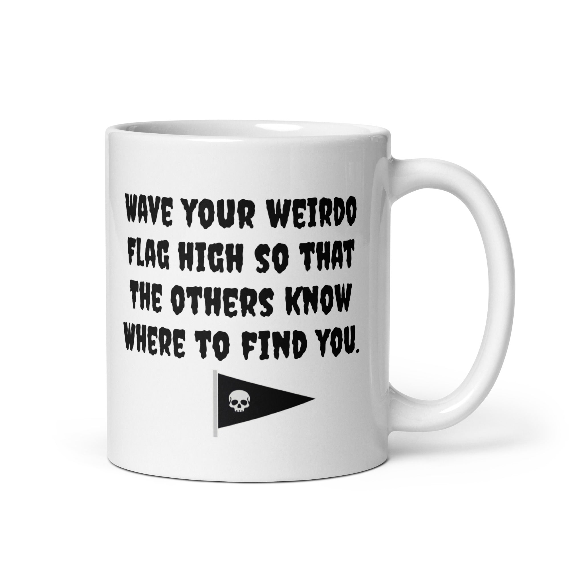 Weirdos-United White glossy mug